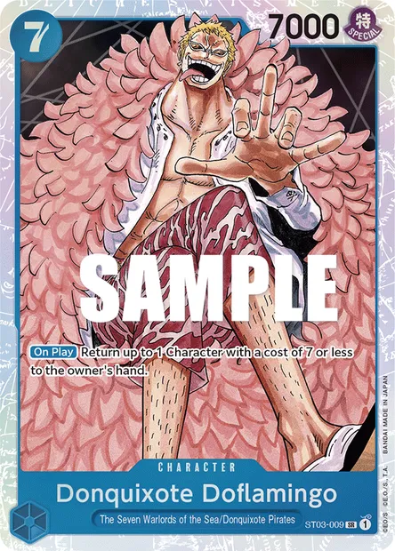 Donquixote Doflamingo, One Piece card ST03-009 — The Seven Warlords of the Sea set