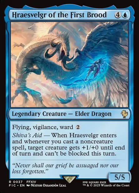 Hraesvelgr of the First Brood, Magic card FIC 37 — Final Fantasy Commander set
