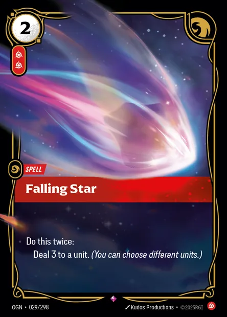 Falling Star, Riftbound card OGN 029 — Origins set