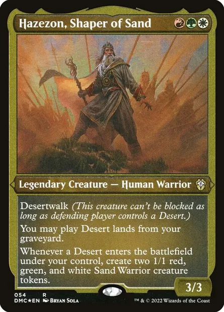 Hazezon, modeleur de sable, carte Magic DMC 54 — extension Dominaria United Commander