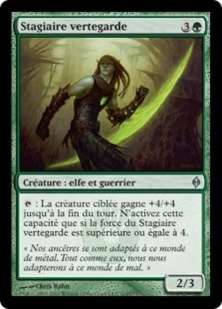Stagiaire vertegarde, carte Magic NPH 112 — extension La Nouvelle Phyrexia
