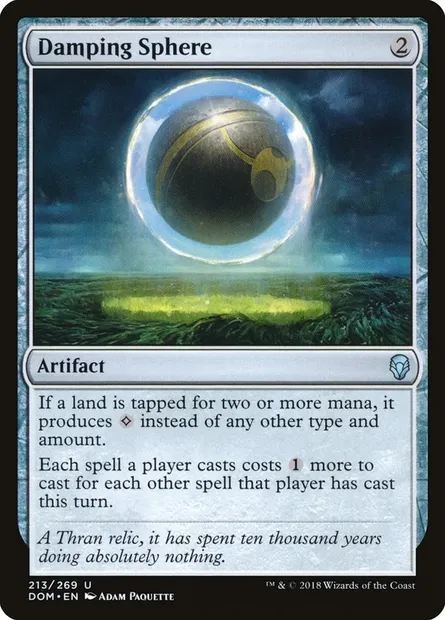 Damping Sphere, Magic card DOM 213 — Dominaria set