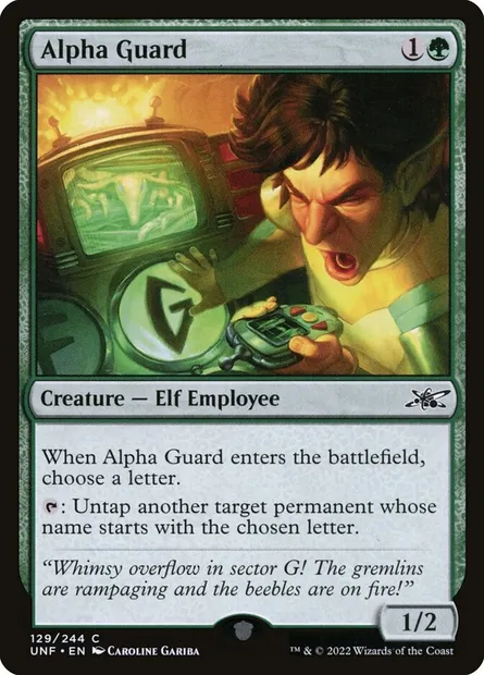 Alpha Guard, Magic card UNF 129 — Unfinity set