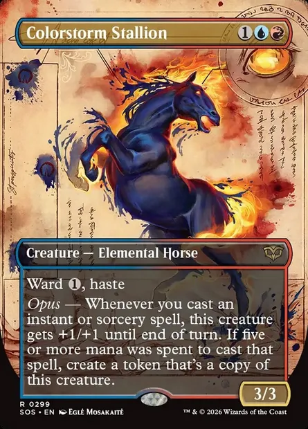 Colorstorm Stallion, Magic card SOS 299 — Secrets of Strixhaven set