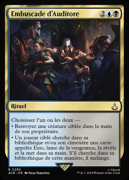 Embuscade d'Auditore, carte Magic ACR 295 — extension Assassin's Creed
