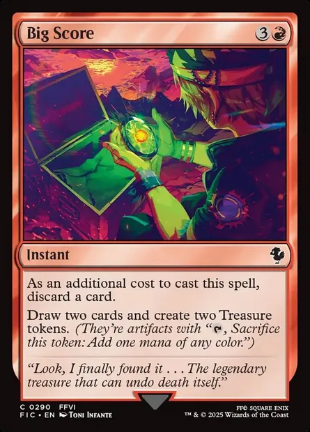 Big Score, Magic card FIC 290 — Final Fantasy Commander set