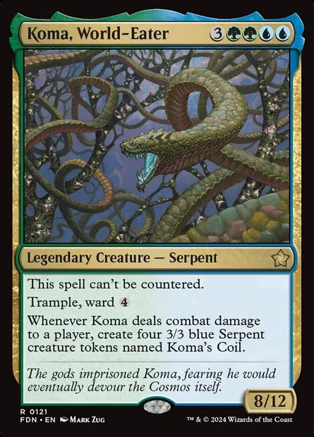 Koma, World-Eater, Magic card FDN 121 — Foundations set