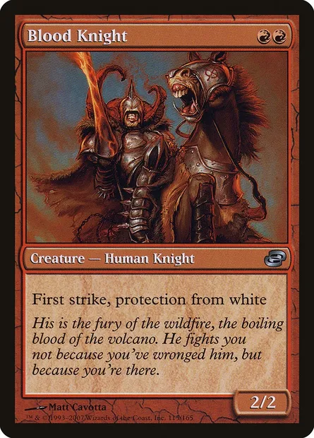 Blood Knight, Magic card PLC 115 — Planar Chaos set