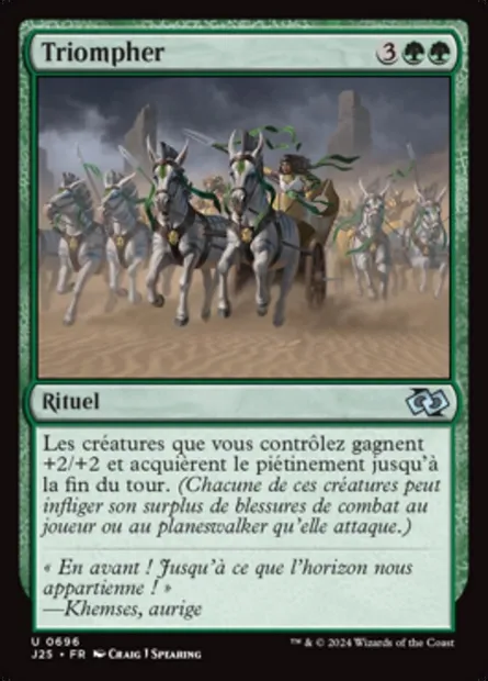 Triompher, carte Magic J25 696 — extension Foundations Jumpstart