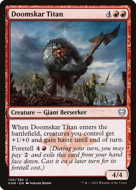 Doomskar Titan, Magic card KHM 130 — Kaldheim set