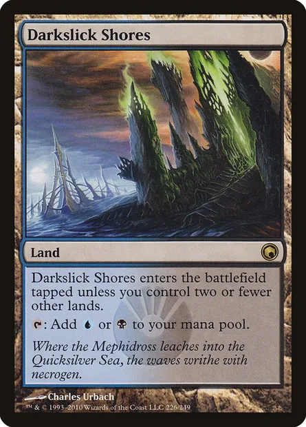 Darkslick Shores, Magic card SOM 226 — Scars of Mirrodin set