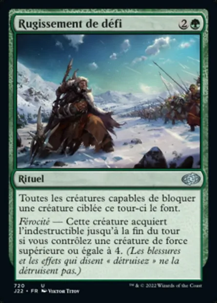 Rugissement de défi, carte Magic J22 720 — extension Jumpstart 2022