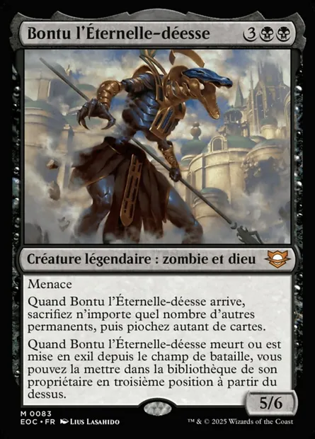 Bontu l'Éternelle-déesse, carte Magic EOC 83 — extension Edge of Eternities Commander