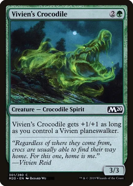 Vivien's Crocodile, Magic card M20 301 — Core Set 2020 set