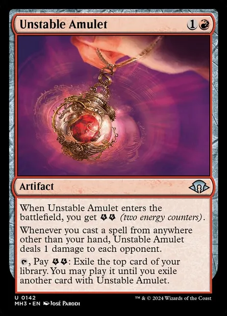 Unstable Amulet, Magic card MH3 142 — Modern Horizons 3 set