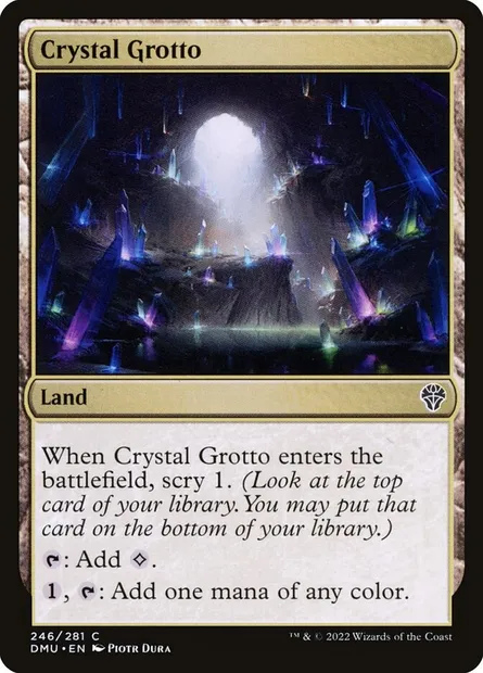 Crystal Grotto, Magic card DMU 246 — Dominaria United set