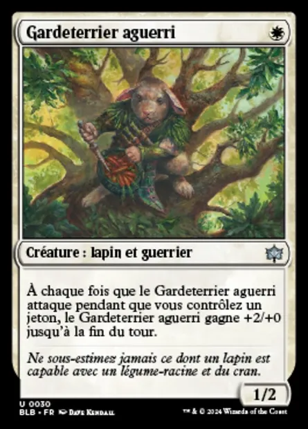 Gardeterrier aguerri, carte Magic BLB 30 — extension Bloomburrow