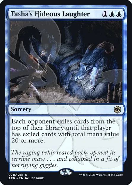 Tasha's Hideous Laughter, Magic card PAFR 78a — Adventures in the Forgotten Realms Promos set
