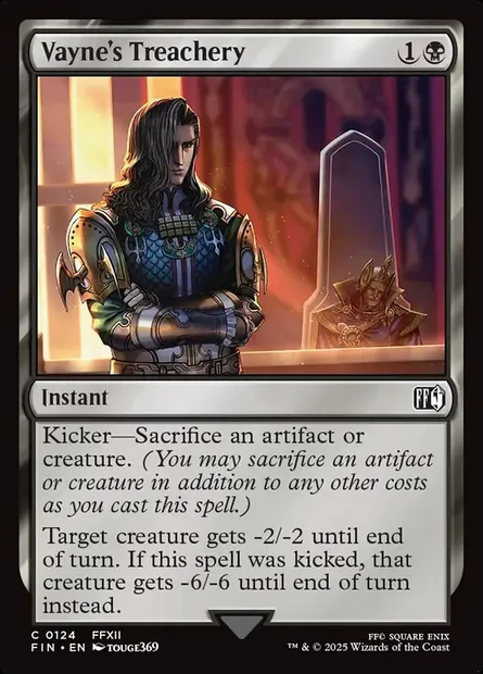 Vayne's Treachery, Magic card FIN 124 — Final Fantasy set