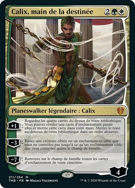 Calix, main de la destinée, carte Magic THB 211 — extension Theros Beyond Death
