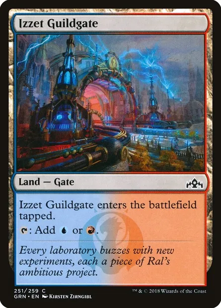 Izzet Guildgate, Magic card GRN 251 — Guilds of Ravnica set