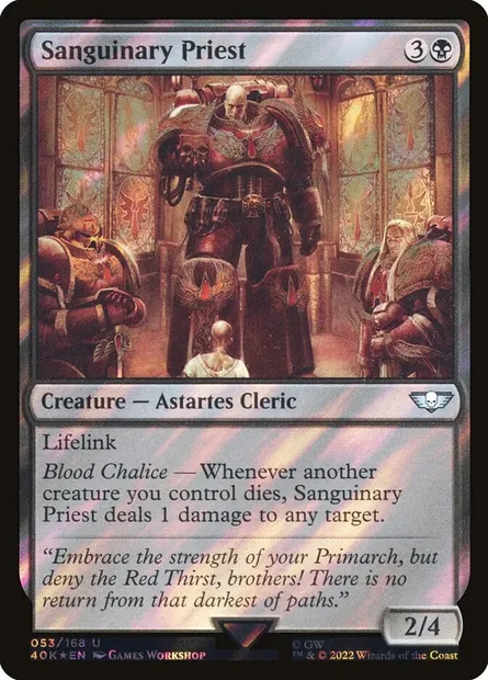 Sanguinary Priest, Magic card 40K 53★ — Warhammer 40,000 Commander set