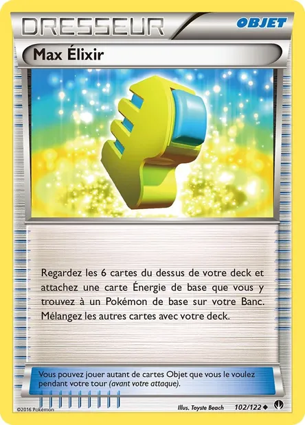 Max Élixir, carte Pokémon BKP 102 — extension Rupture Turbo