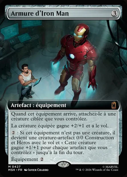 Armure d'Iron Man, carte Magic MSH 427 — extension Marvel Super Heroes