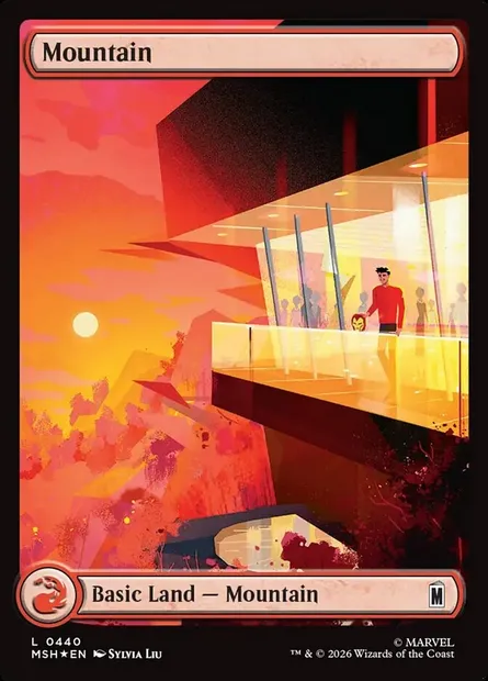 Mountain, Magic card MSH 440 — Marvel Super Heroes set