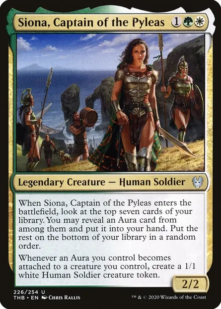 Siona, Captain of the Pyleas, Magic card THB 226 — Theros Beyond Death set