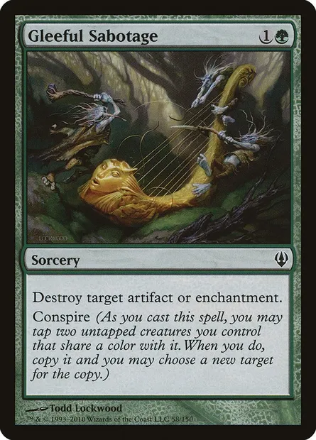 Gleeful Sabotage, Magic card ARC 58 — Archenemy set