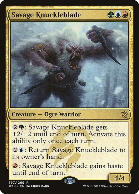 Savage Knuckleblade, Magic card KTK 197 — Khans of Tarkir set