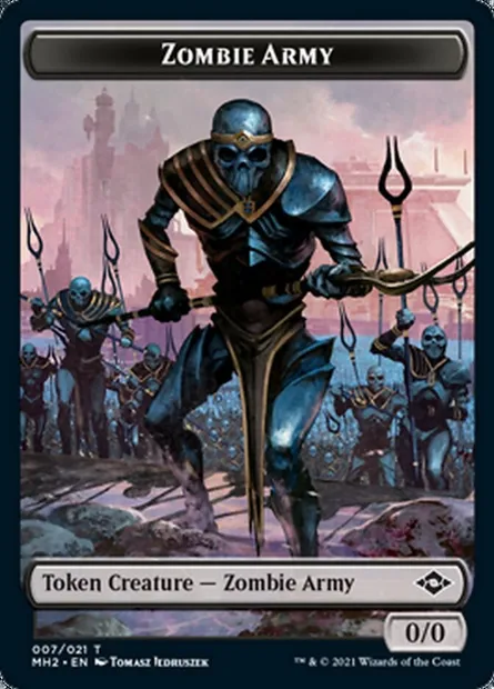 Zombie Army, carte Magic TMH2 7 — extension Modern Horizons 2 Tokens