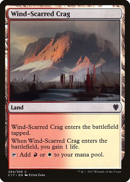 Wind-Scarred Crag, Magic card C17 294 — Commander 2017 set