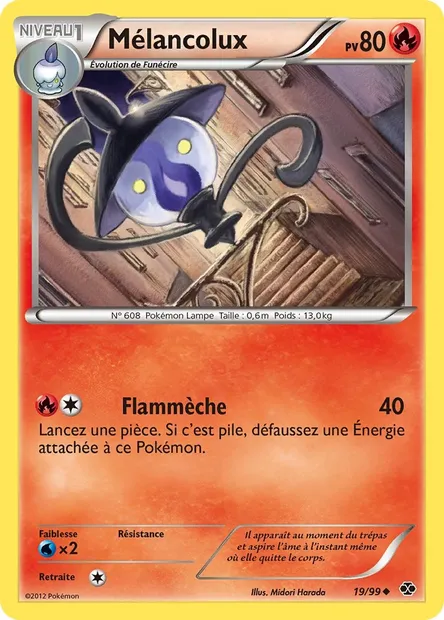 Mélancolux, carte Pokémon NXD 19 — extension Destinées Futures