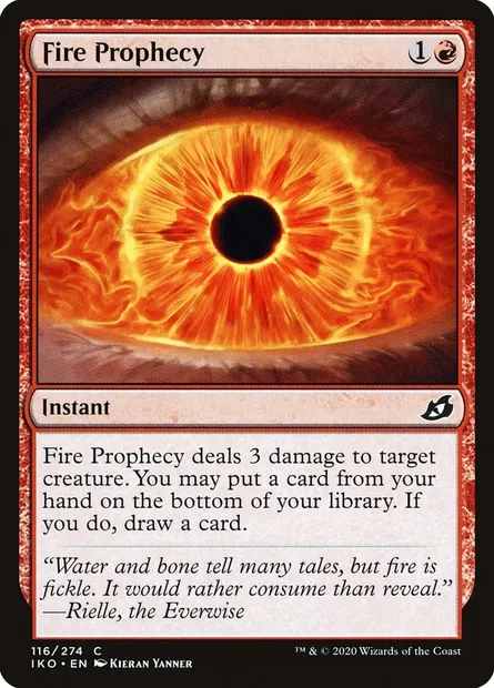 Fire Prophecy, Magic card IKO 116 — Ikoria: Lair of Behemoths set