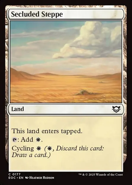 Secluded Steppe, Magic card EOC 177 — Edge of Eternities Commander set
