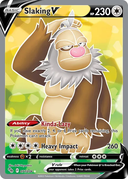Slaking V, Pokémon card PGO 077 — Pokémon GO set