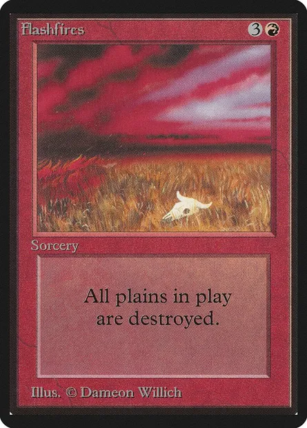 Feu de brousse, carte Magic LEB 152 — extension Limited Edition Beta