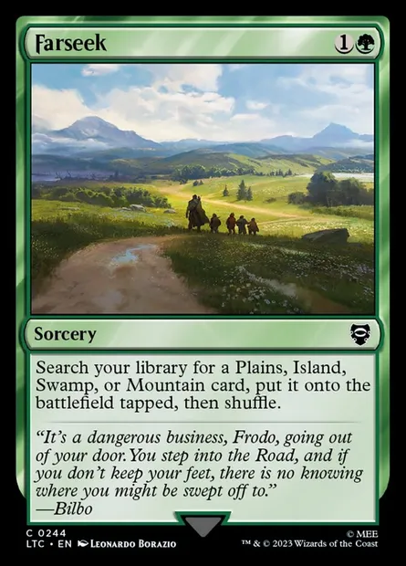 Farseek, Magic card LTC 244 — Tales of Middle-earth Commander set
