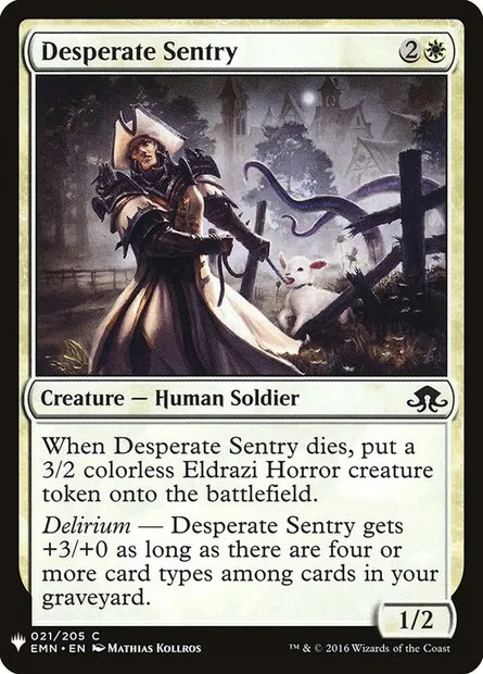Desperate Sentry, Magic card PLST EMN-21 — The List set