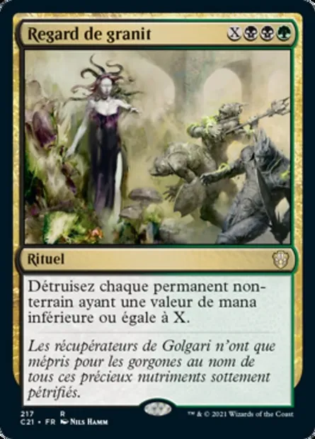 Regard de granit, carte Magic C21 217 — extension Commander 2021