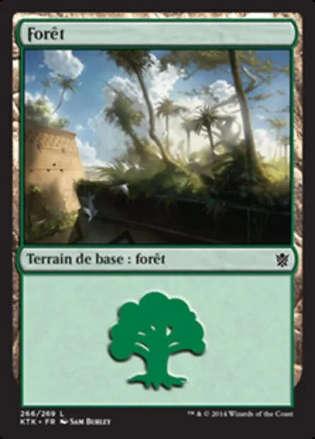 Forêt, carte Magic KTK 266 — extension Les Khans de Tarkir