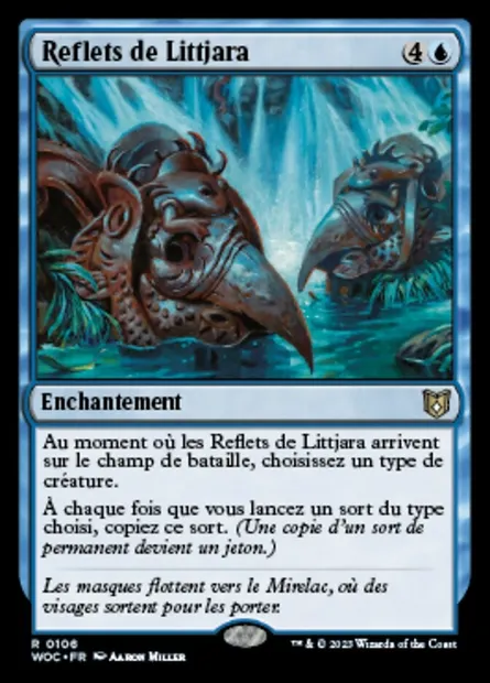 Reflets de Littjara, carte Magic WOC 106 — extension Wilds of Eldraine Commander
