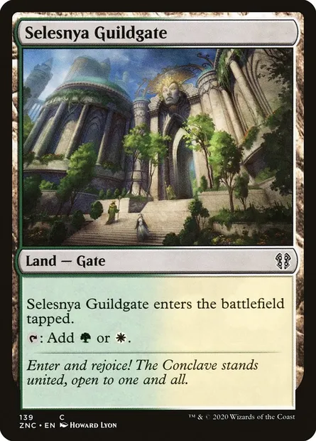 Selesnya Guildgate, Magic card ZNC 139 — Zendikar Rising Commander set