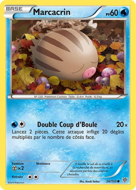 Marcacrin, carte Pokémon PLS 26 — extension Tempète Plasma