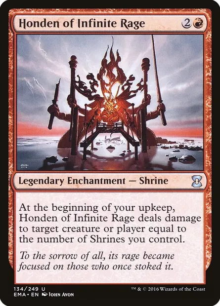 Honden de la Rage infinie, carte Magic EMA 134 — extension Eternal Masters