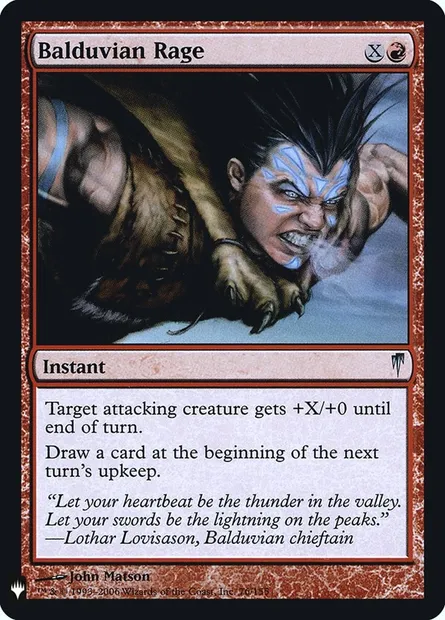 Balduvian Rage, Magic card PLST CSP-76 — The List set