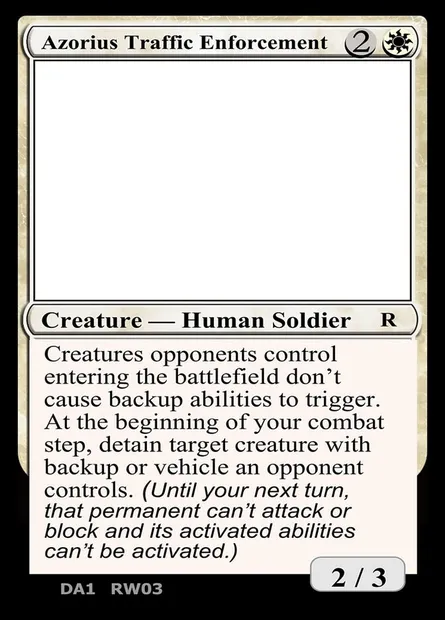 Azorius Traffic Enforcement, Magic card UNK RW03a — Unknown Event set