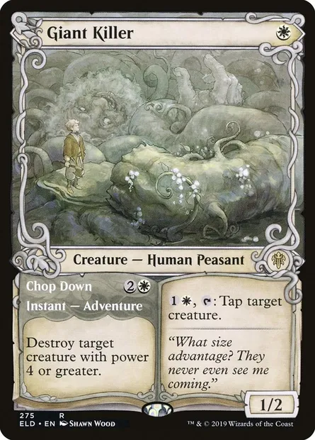 Giant Killer // Chop Down, Magic card ELD 275 — Throne of Eldraine set